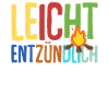 Leicht entzündlich mit Feuer