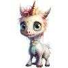 Niedliches Zombie-Einhorn