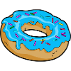 Donut blue with frosting
