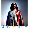 Rainbow Jesus Portrait