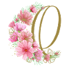 Blumenranke mit Buchstabe Q
