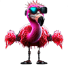 Punk rock flamingo