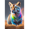 tigre arc en ciel