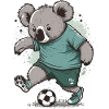 Soccer-lovin Koala