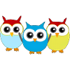 Trois petits hiboux