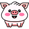 Cute Laughing Pig Kawaii