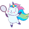 Badminton-Einhorn