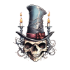 Skull Cylinder Drawing