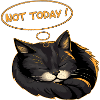 Lustiges Katzen Design - Not Today Schlafene Katze
