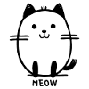 cute cartoon meow cat