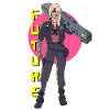 Fille Cyberpunk