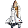 Space shuttle at liftoff