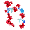 hibiscus,flowers,blossoms,flowers,hummingbird,floral