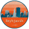 Reykjavík Skyline – Iceland Retro Design