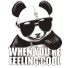Cool panda feeling good