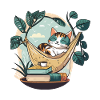 Cat Book Lover