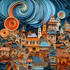 Papier Stadt