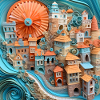 Papier Stadt