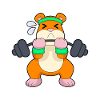 Hamster Bodybuilder Barbell Bodybuilding