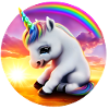 Einhorn traurig Regenbogen