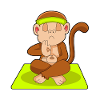 Gymnastique de yoga de singe
