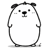 Cute Cuddly Cartoon Dog