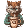 Latte Loving Cat