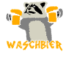 Waschbär mit Bier