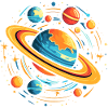 Space Galaxy Planets