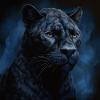 Midnight Panther in Blue Mist