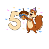 Chipmunk - Children's birthday 5 years