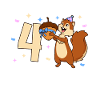 Chipmunk - Children's Birthday 4 years