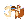 Chipmunk - Children's birthday 3 years