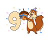 Chipmunk - Children's birthday 9 years