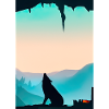 Wolf bei Nacht