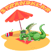 Strandklar Dinosaurier