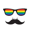 moustache lunette LGBT
