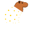 Daisy capybara from flowers