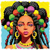 Black woman with dreadlocks