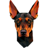 Dog Doberman Polygon