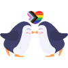 LGBTQ Rainbow Heart Penguins