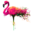 Aquarell Flamingo Pink