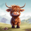 CUTE HIGHLAND COW design