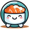 Mascotte de sushi mignonne