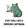 Capybara smoking