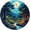 Forest at night