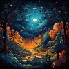 Forest at night