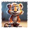 Cute tiger