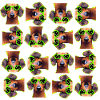 Modello stravagante del cane bassotto in pixel art
