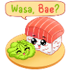sushi, sushi fan, wasabi